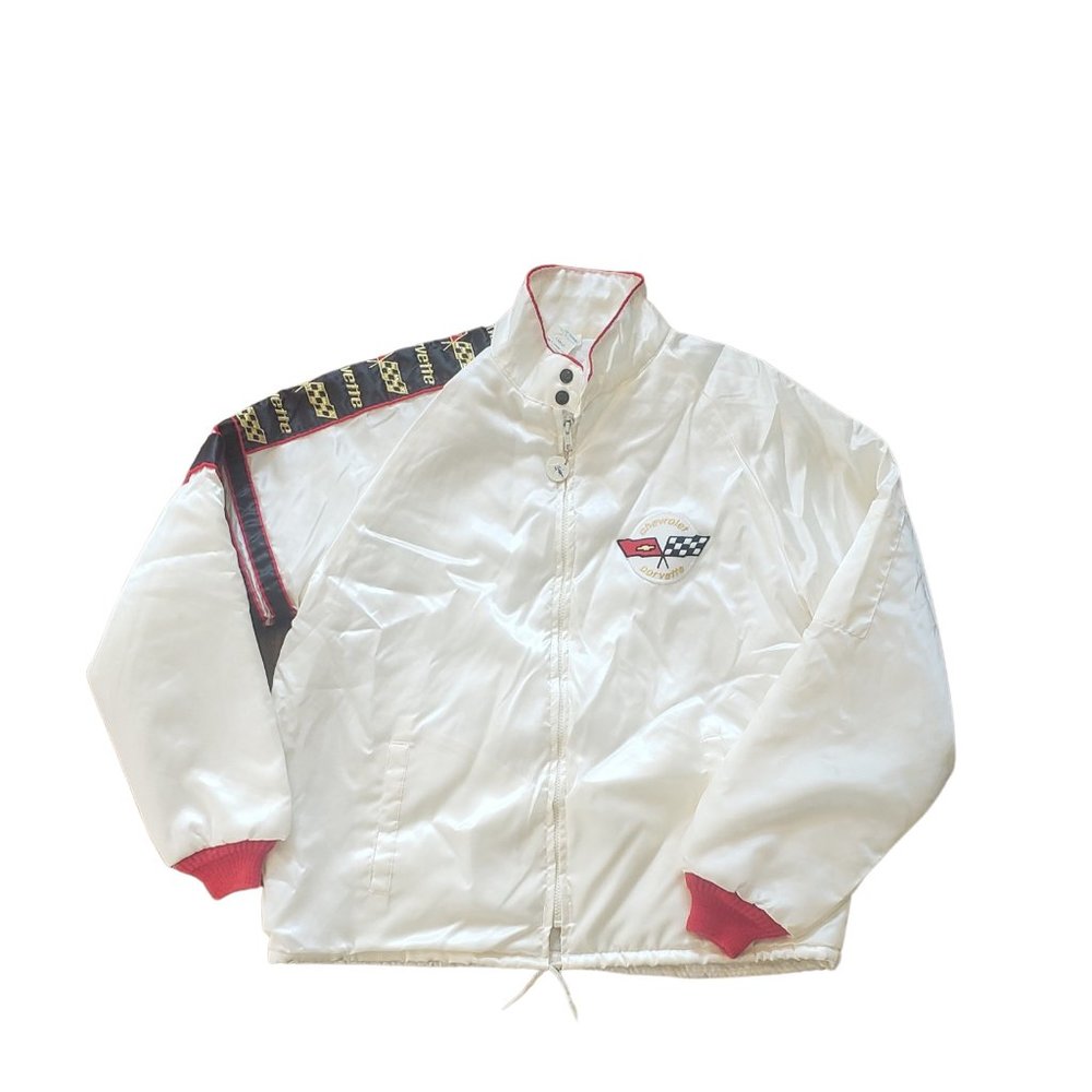 ‼️SOLD‼️Vintage 80s Chevrolet Corvette Club Bomber Racecar Jacket